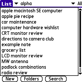 List form